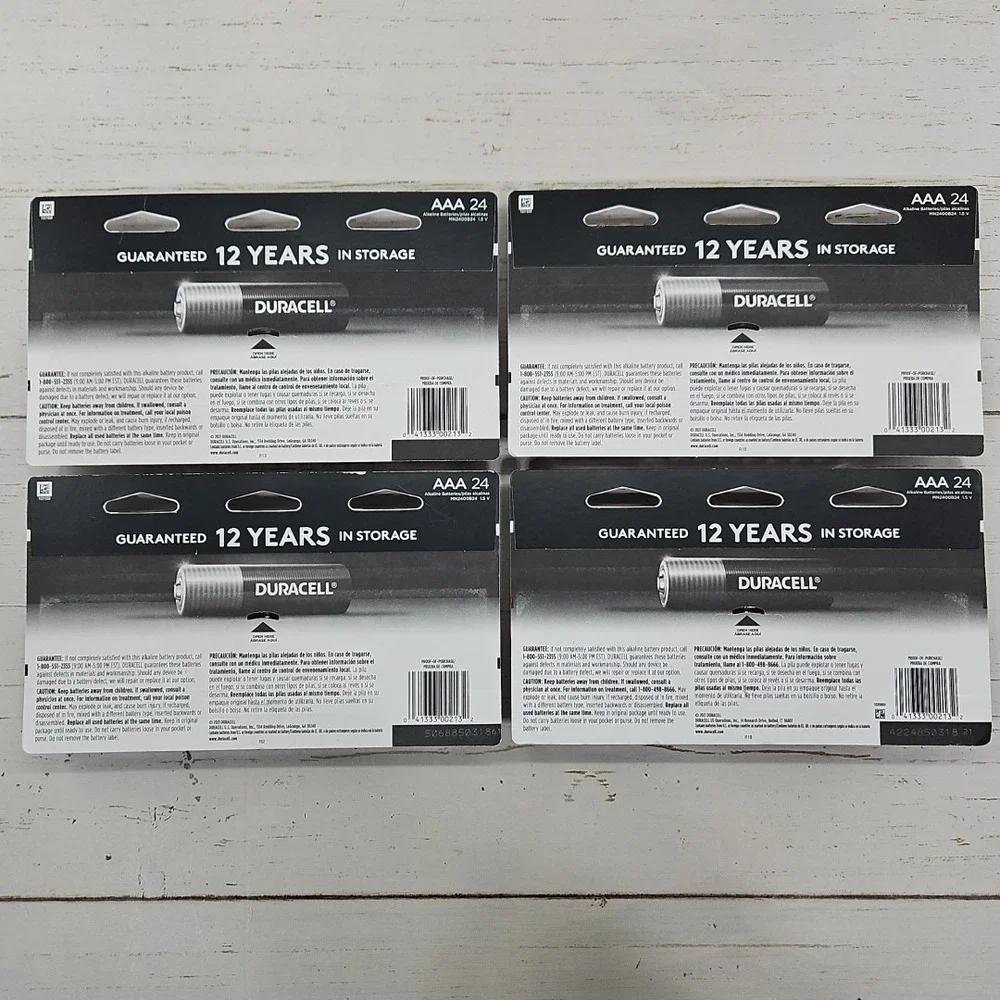 Duracell Power Boost AAA‎ Batteries Lot of 4 96 Count 4x24 Packs Expires 2036